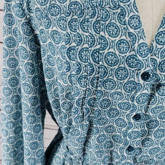 Terra & sky long sleeve button boho tunic size 14w blouse - Picture 5 of 7